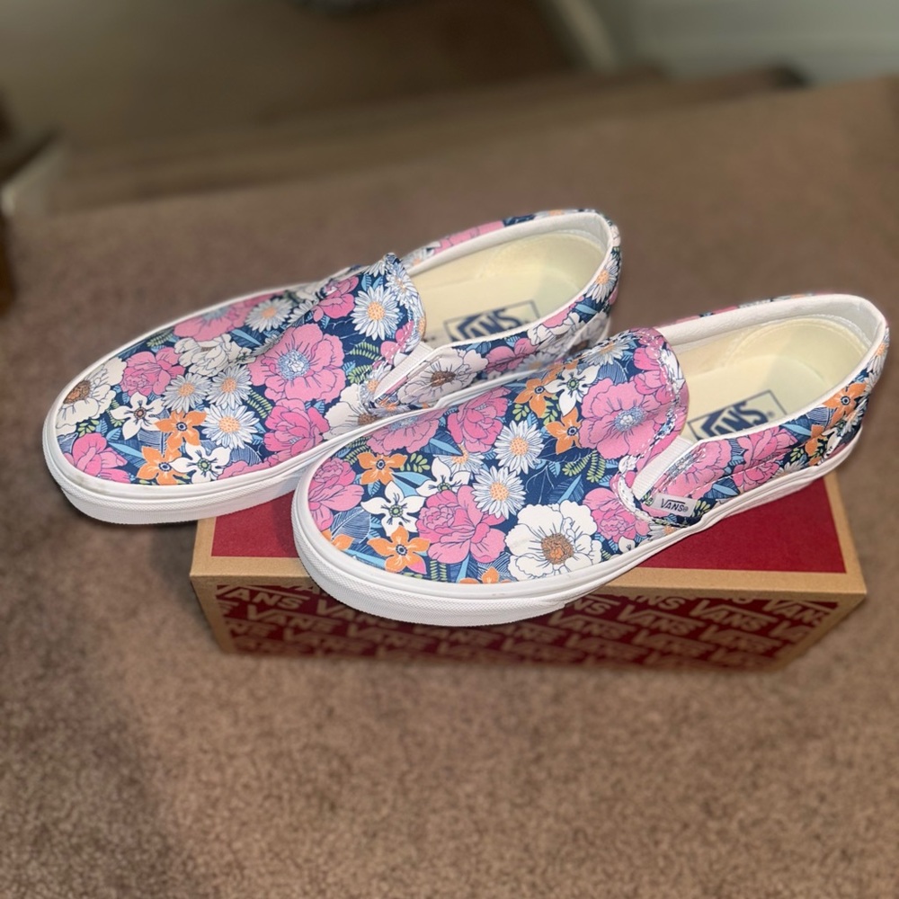 Vans- Practically New! Worn once! Size 9.5 Women’s
